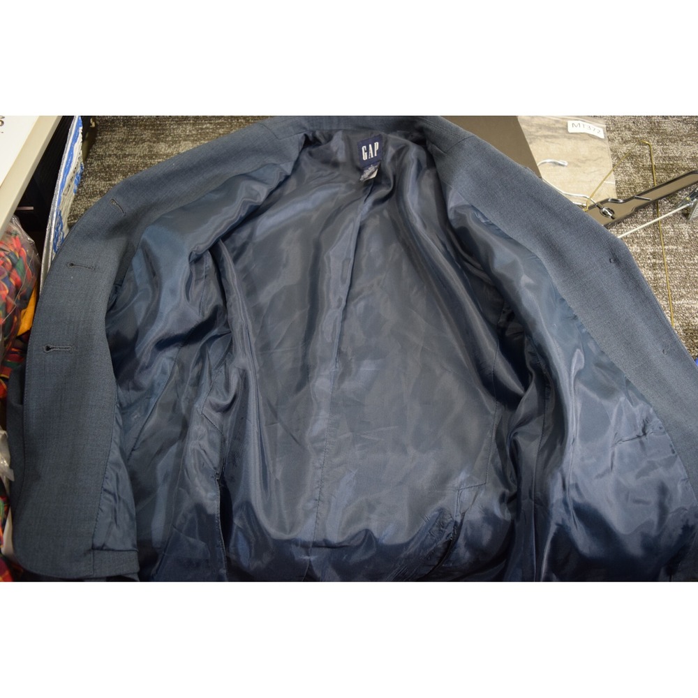 Gap Blazer Jacket Blue Career Three Button Coat Work Office WOMENS S Size 1 - Picture 8 of 10